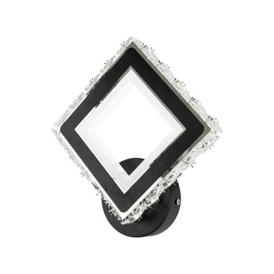 Нанесете Terrano LED с кристали, квадрат, 24W, студена/гореща/неутрална светлина, черна и неръждаема