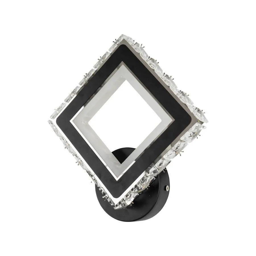 Нанесете Terrano LED с кристали, квадрат, 24W, студена/гореща/неутрална светлина, черна и неръждаема