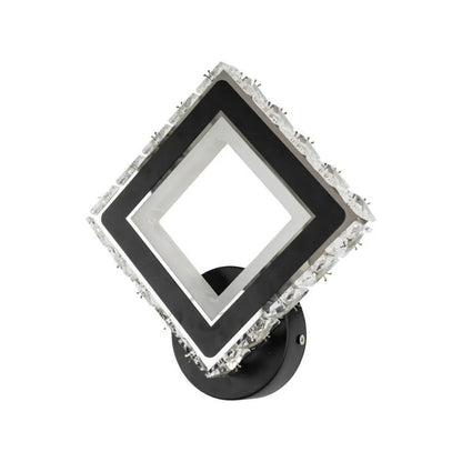 Нанесете Terrano LED с кристали, квадрат, 24W, студена/гореща/неутрална светлина, черна и неръждаема