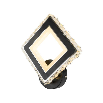 Нанесете Terrano LED с кристали, квадрат, 24W, студена/гореща/неутрална светлина, черна и неръждаема