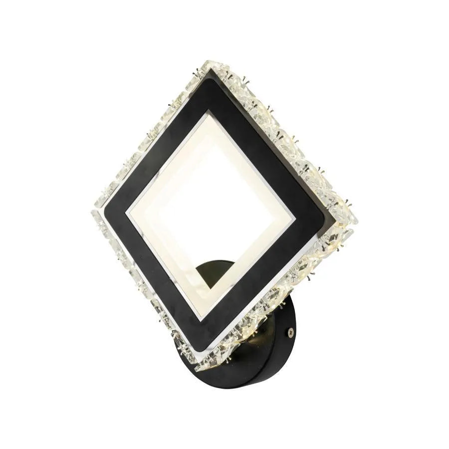 Нанесете Terrano LED с кристали, квадрат, 24W, студена/гореща/неутрална светлина, черна и неръждаема