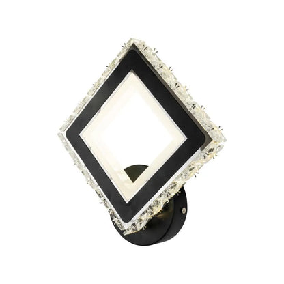 Нанесете Terrano LED с кристали, квадрат, 24W, студена/гореща/неутрална светлина, черна и неръждаема