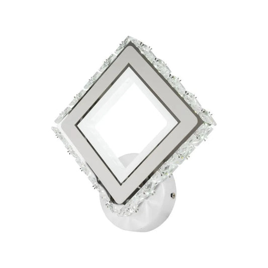 Нанесете Terrano LED с кристали, квадрат, 24W, студена/гореща/неутрална светлина, бяла и неръждаема