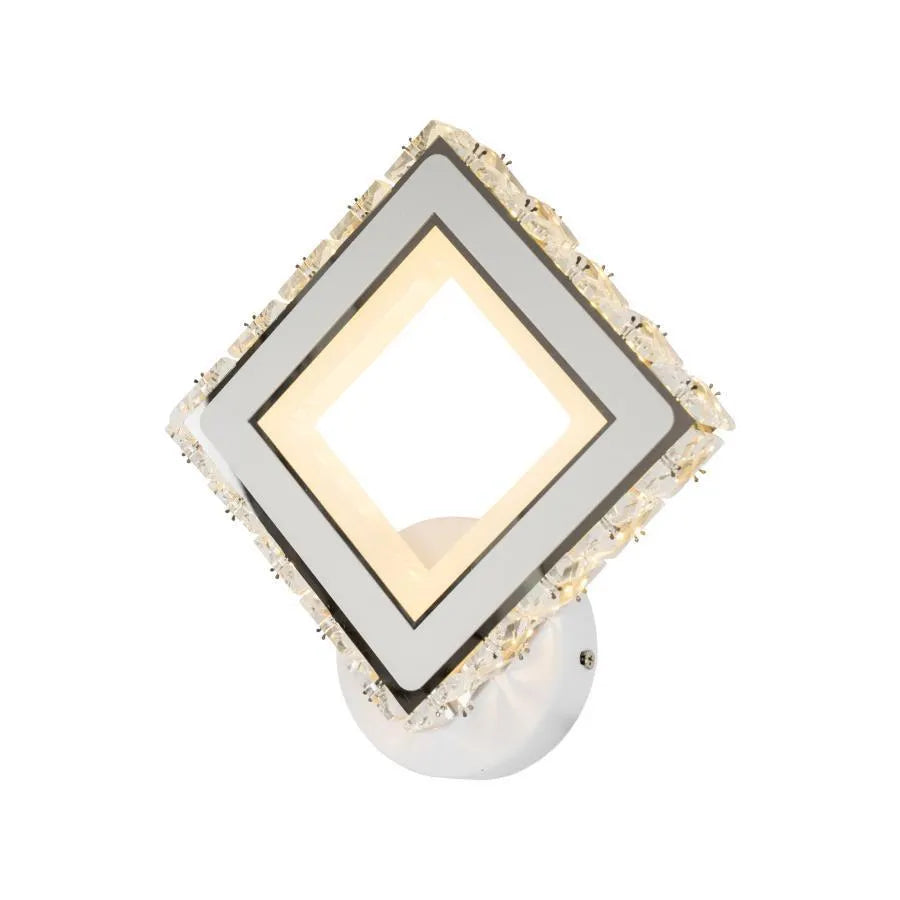 Нанесете Terrano LED с кристали, квадрат, 24W, студена/гореща/неутрална светлина, бяла и неръждаема