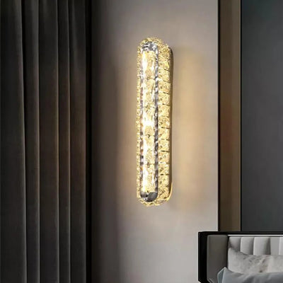 Нанесете LED Priscila, 5W, кристал, лъскав хром, гореща/студена/неутрална светлина