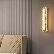 Нанесете LED Priscila, 5W, кристал, лъскав хром, гореща/студена/неутрална светлина