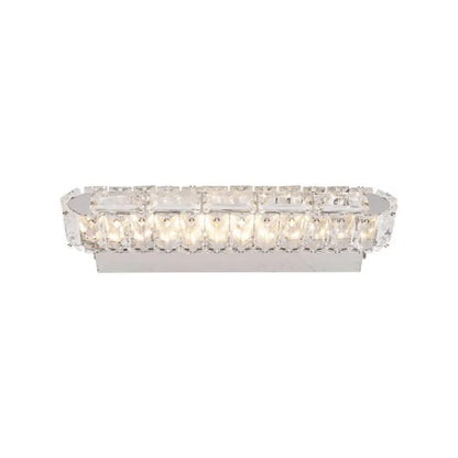 Нанесете LED Priscila, 5W, кристал, лъскав хром, гореща/студена/неутрална светлина