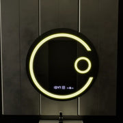Кръгло светодиодно огледало, 60 см, Visio Motionglow Marcello, система за размразяване, часовник и термометър, козметична лупа, подражаема