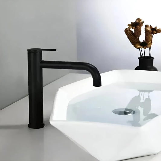 Washbasin батерия, санитарен месинг, черно, 7237h