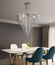 CHANDELIER CRYSTAL BAYLOR 4X E27 44cm Сребърен диаметър
