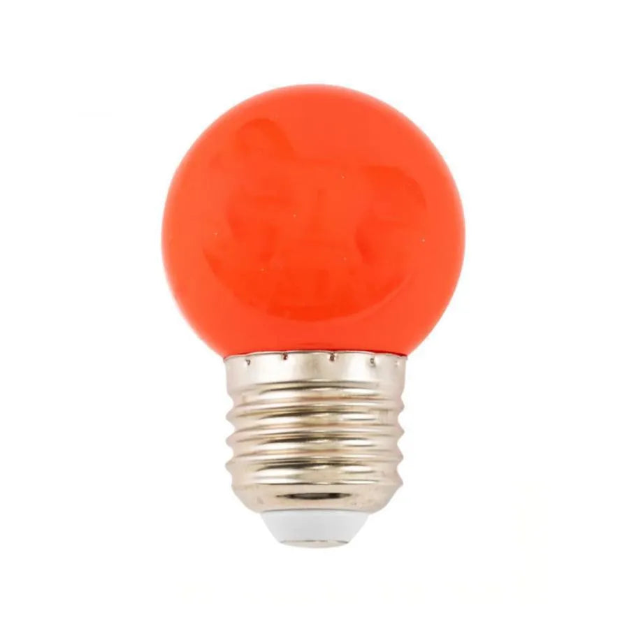 LED крушка, E27, 2W, червено