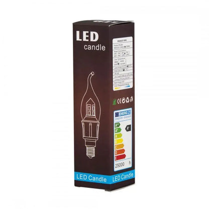 LED светлина E14 свещ, 6W, студена светлина, 6000k