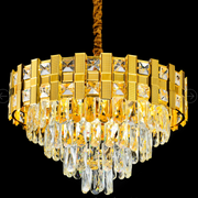 CryDelabure Crystal Aurelio Radiant 8xe14, 60cm диаметър, лъскаво злато, височина на препродажба