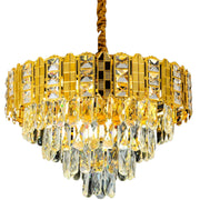 Candelabru Cristal CATHERINE Petito 3xE14, Diametru 30cm, Auriu Lucios, Inaltime Reglabila Candelabre Cristal Default Title Alessandro Design