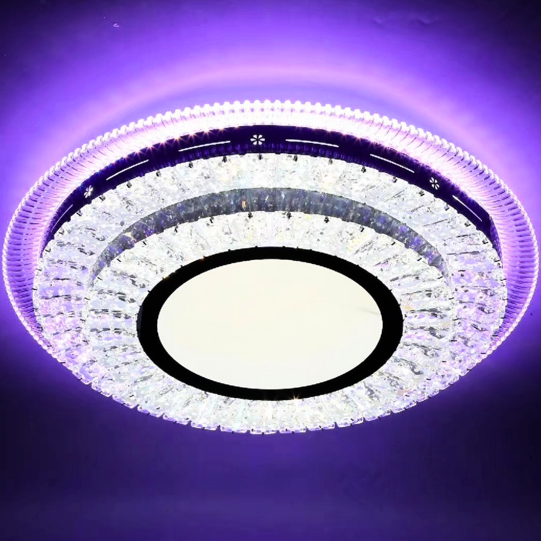 LED полилей с Miralux Krysola Remote Control, 96W, студена/гореща/RGB светлина, черно, черно