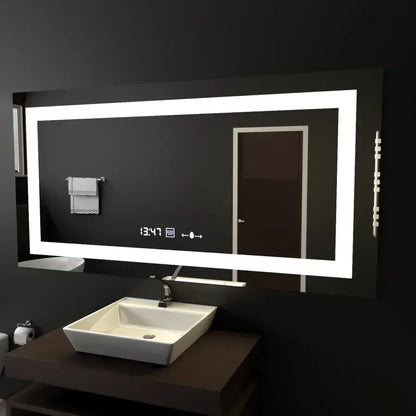 Правоъгълно светодиодно огледало 120x60cm verite motionglow marcellow simable system размразяване на часовника