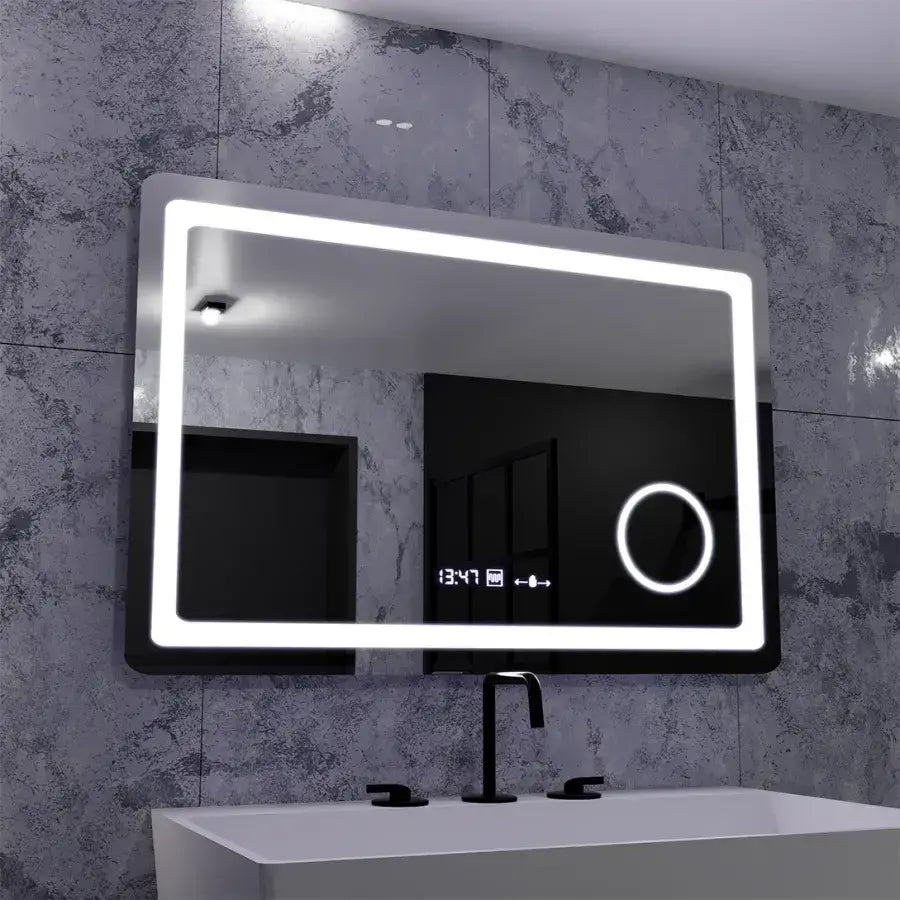 Огледало LED правоъгълна 90x60cm Souverain Motionglow Marcello Dishalict Clock System System