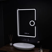 Правоъгълно светодиодно огледало, 50x70см, eclat motionglow marcello, система за размразяване, часовник и термометър, козметичен луп