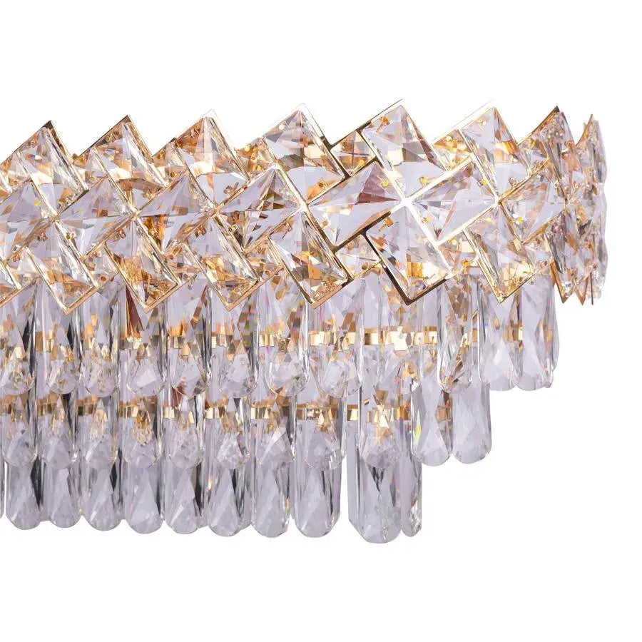 Crystal Crydelabru Windsor Regalis 10x E27, диаметър 85 cm, лъскаво злато, регулируема височина