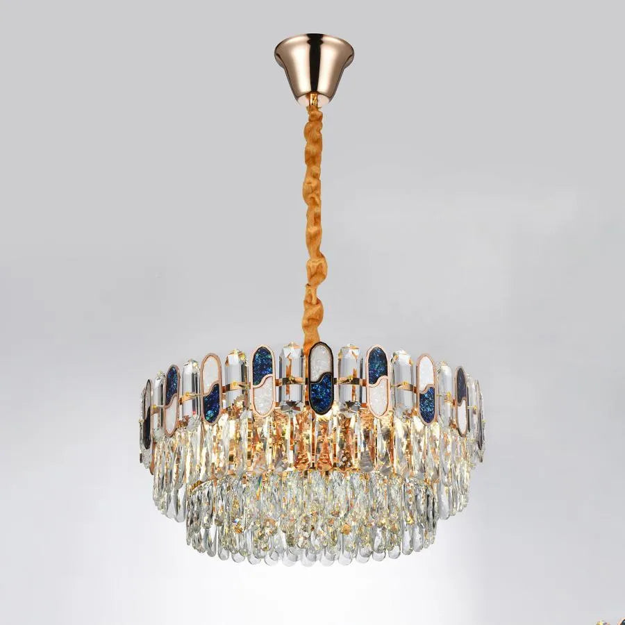 Chandelier Amadi 8*E27, метал и кристал, златист