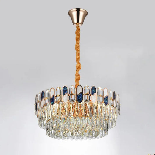Chandelier Amadi 8*E27, метал и кристал, златист