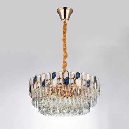 Chandelier Amadi 8*E27, метал и кристал, златист