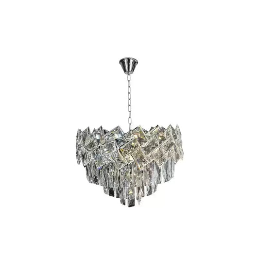 Cristal Chandelier Allan 5x E14 диаметър 40см сребро