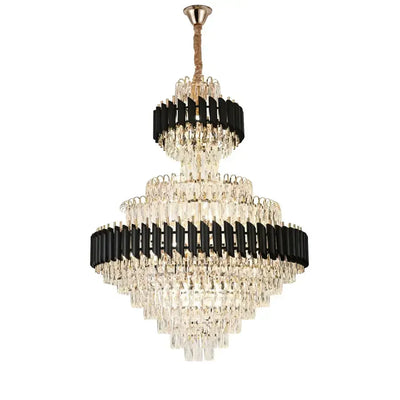 Crye Chandelier Versailles Grande Supremo 10xe14, 60cm x диаметър 90 cm, лъскаво и черно злато, регулируема височина