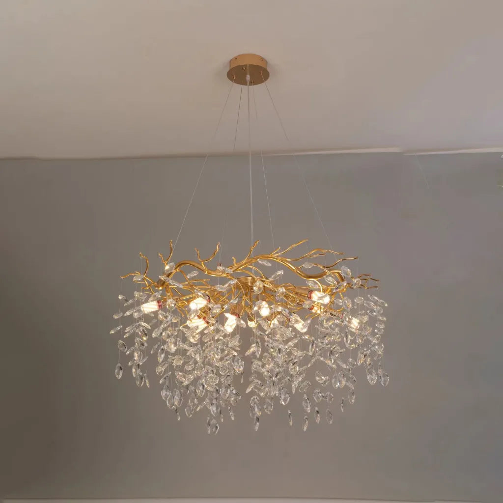 Crystal Chandelier Waltz Rhapsody, 9x G9, злато, 60 см, регулируема височина