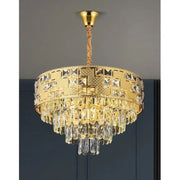 Neuschwanstein Crystal Chandelier Noble 4xe14, диаметър 40 см, злато, регулируема височина