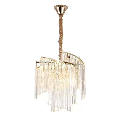 Cymandier Crystal Trianon Noble 5x E27, 38 cm диаметър, лъскаво злато, регулируема височина