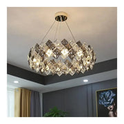 CHANDELIER CRYSTAL HARA 9X E27 SILVER