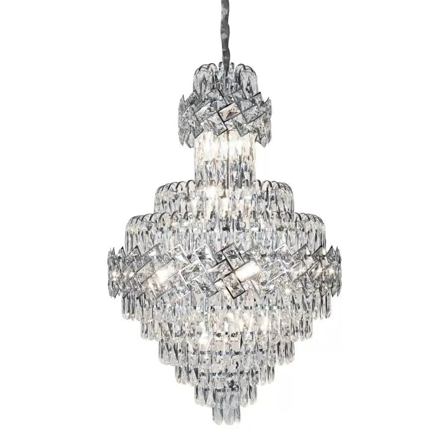 Crystal Crydelabru Windsor Grande Supremo 14xe14, диаметър 60x90 cm, гланцов хром, регулируема височина