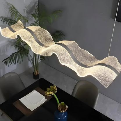 LED полилей с дистанционно управление, окачен AMI 63W, линеен, студена/топла/неутрална светлина, бял, регулируема височина