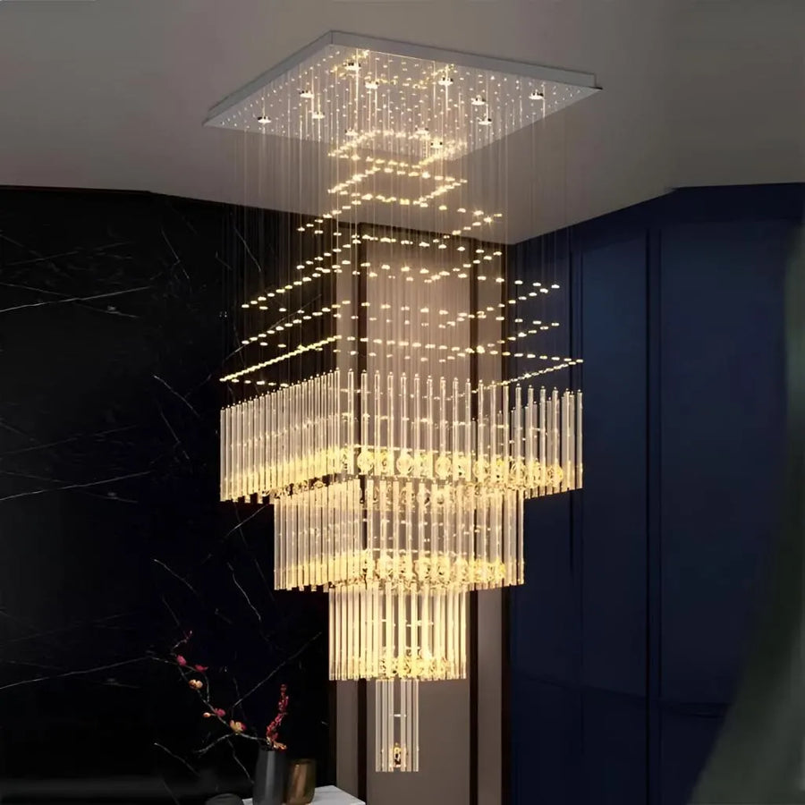 CHANDELIER CRYSTAL LED 80W CONTI GOLD 60cm
