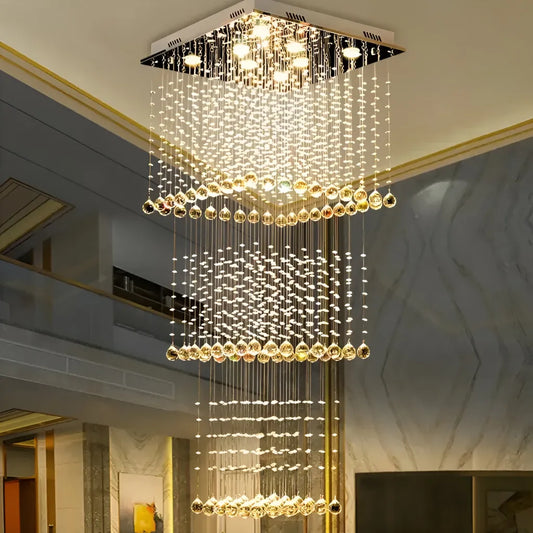 CHANDELIER CRYSTAL LED 80W Saturnino Gold 50см