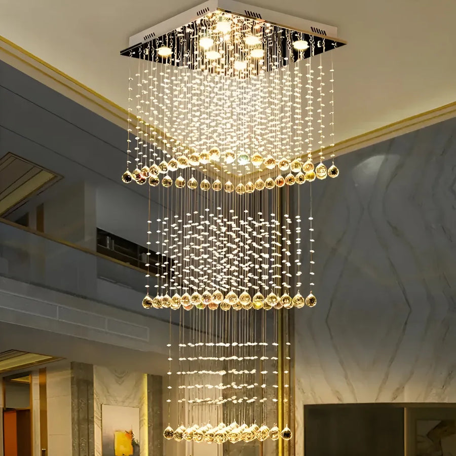 CHANDELIER CRYSTAL LED 80W Saturnino Gold 50см