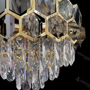 CHANDELIER CRYSTAL MELIH 5X E27 DIAMETER 40cm черно злато