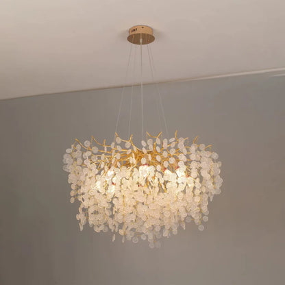 Crystal Chandelier Waltz Serenade, 8x G9, злато, 60 см, регулируема височина
