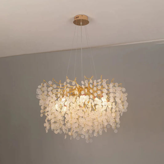 Crystal Chandelier Waltz Serenade, 8x G9, злато, 60 см, регулируема височина