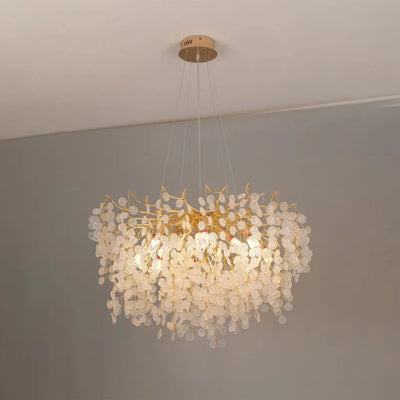 CRISTAL WALTZ SERENADE CHANDELIER, 5X G9, злато, 45 см, регулируема височина