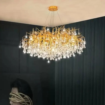 CHANDELIER CRYSTAL MUHAMMAD 10X G9 диаметър 80см злато