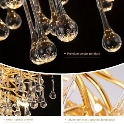 CHANDELIER CRYSTAL MUHAMMAD 10X G9 диаметър 80см злато
