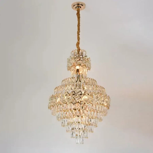 CryDelabular Crystal Windsor Grande Supremo 13xe27, диаметър 60x90cm, лъскаво злато, регулируема височина