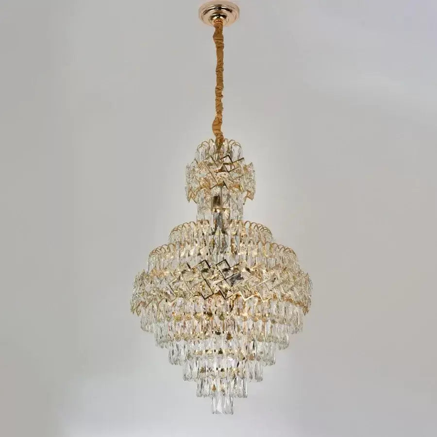 CryDelabular Crystal Windsor Grande Supremo 13xe27, диаметър 60x90cm, лъскаво злато, регулируема височина
