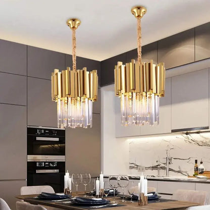 Dario Chandelier, диаметър 30 ​​cm, 3x e14 злато, регулируема височина