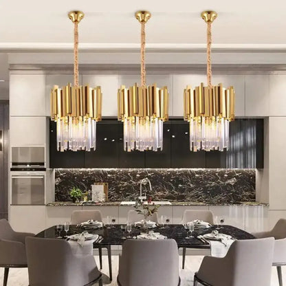 Dario Chandelier, диаметър 30 ​​cm, 3x e14 злато, регулируема височина