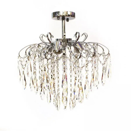 CRISTAL CHANDELIER EGO 5x E27, диаметър 47 см, лъскав хром