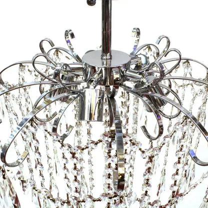 CRISTAL CHANDELIER EGO 5x E27, диаметър 47 см, лъскав хром