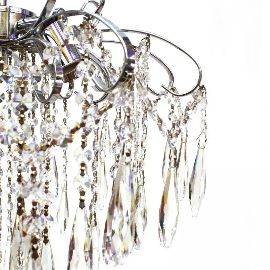 CRISTAL CHANDELIER EGO 5x E27, диаметър 47 см, лъскав хром